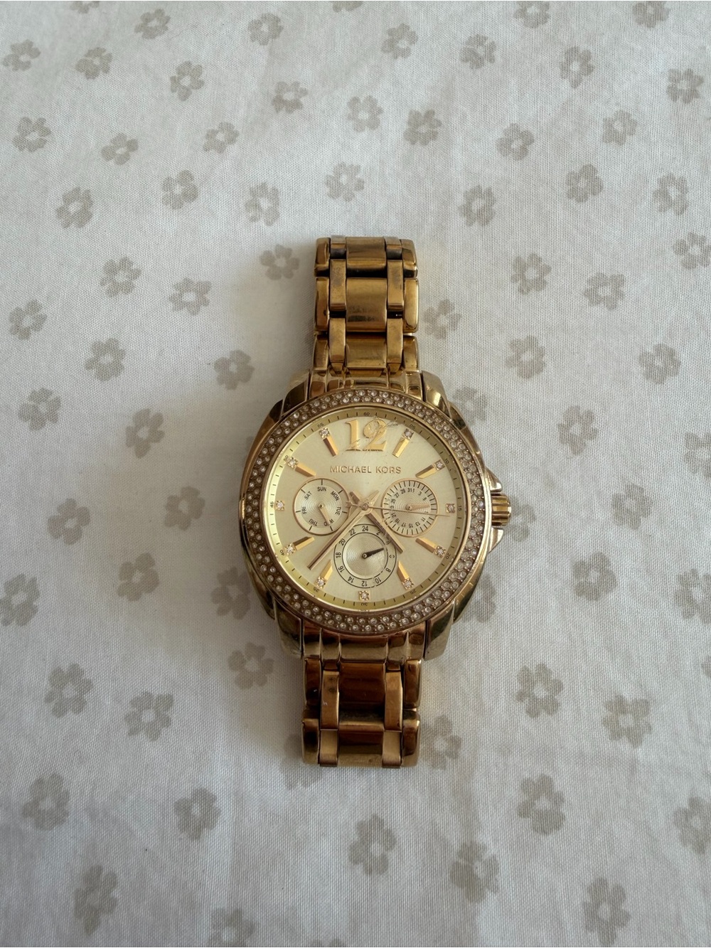 Michael Kors | Women's Gold-Tone Crystal Accent Bracelet Watch